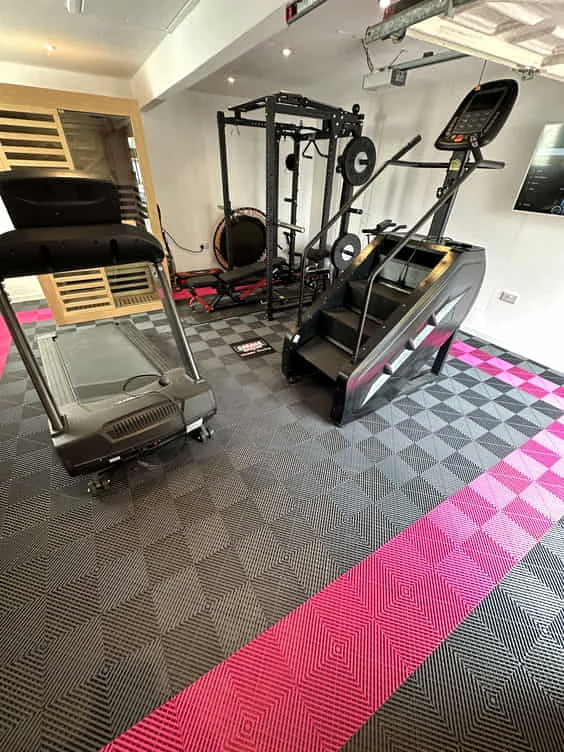 Garage Gym Tile Installation