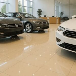 High-Gloss PVC Flooring – Showrooms