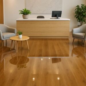 SPC High-Gloss Finish Flooring – Reception Areas