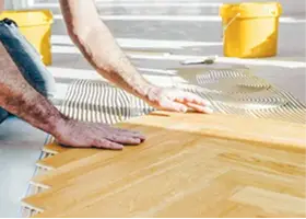 Parquet flooring installation