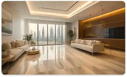 Living Room SPC Flooring In Dubai