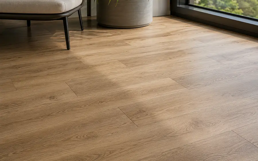 Commercial vinyl and LVT flooring in a UAE interior