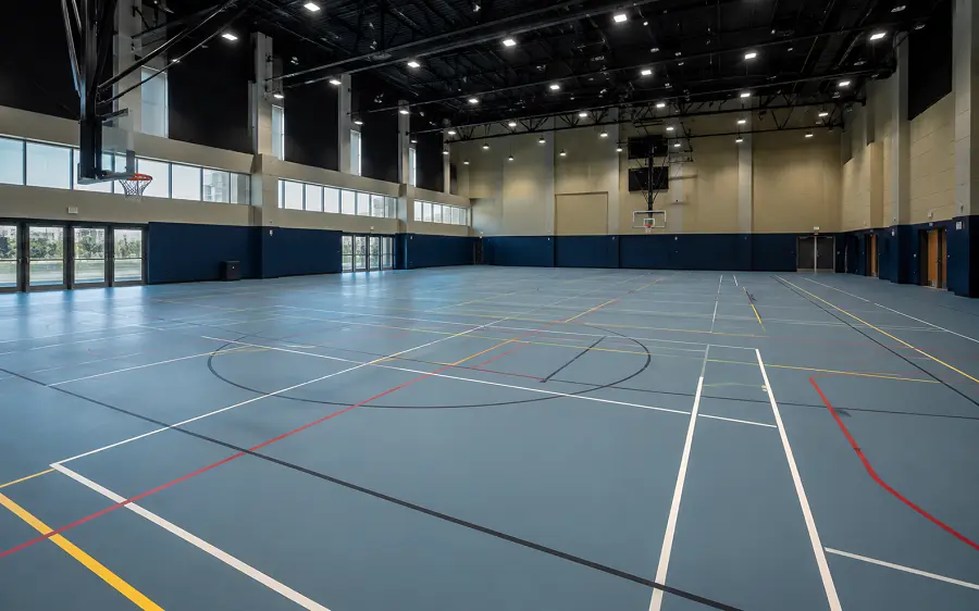 Sports hall and court surface in a UAE multi-sport venue