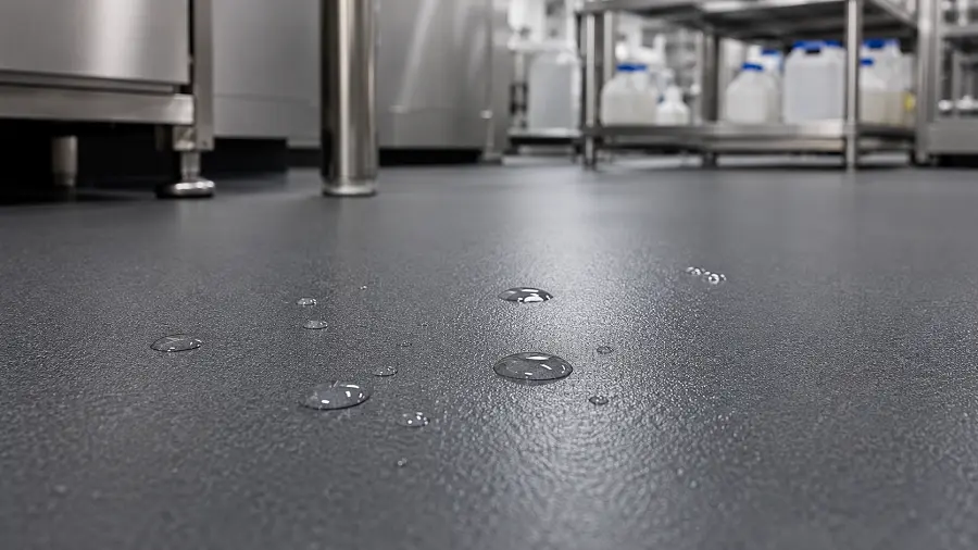 Commercial epoxy chemical resistance against acids solvents and cleaners in a UAE industrial floor
