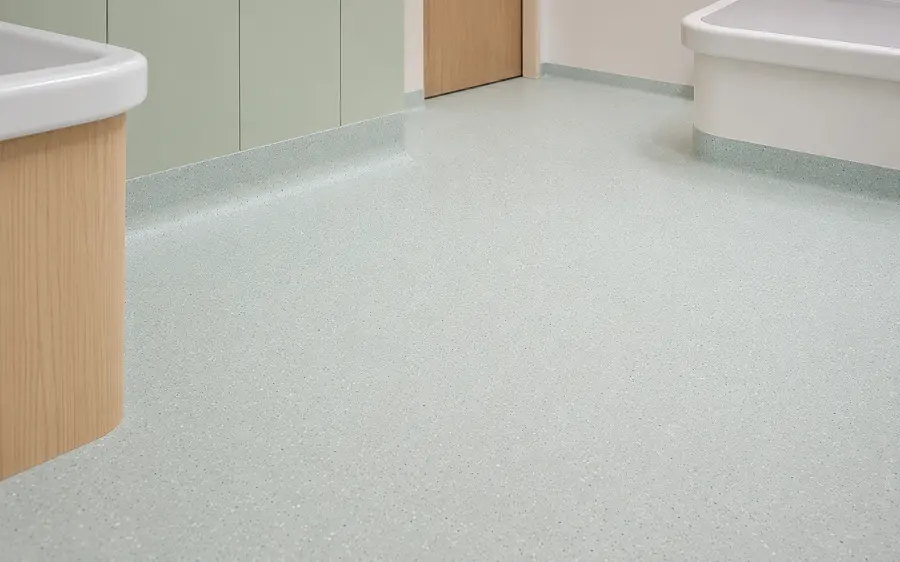 R11 safety vinyl in a UAE nursery washroom and changing room