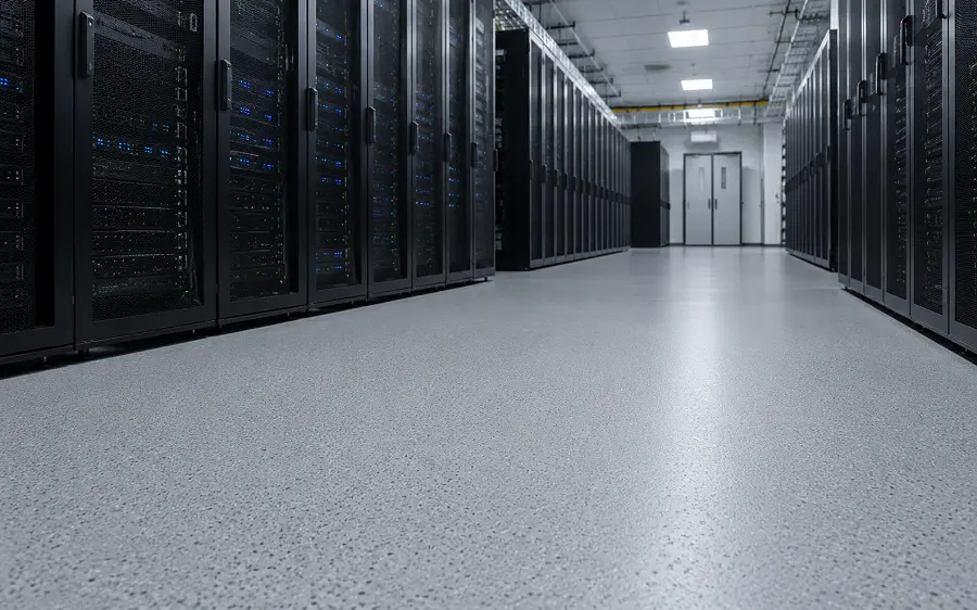 Anti-static ESD flooring in a UAE data centre