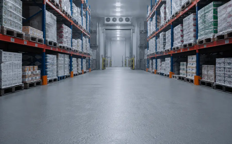 Cold storage and food production flooring in a UAE facility