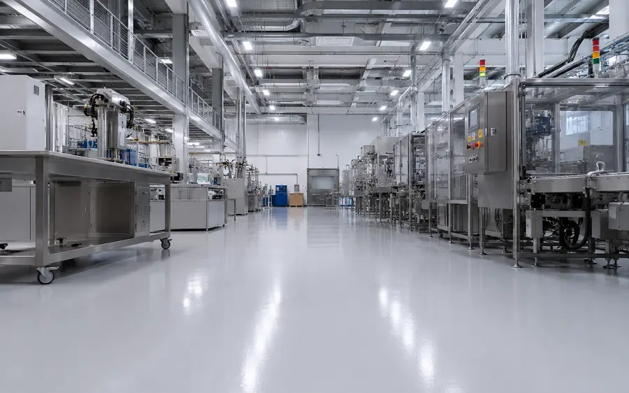 Manufacturing and production flooring in a UAE plant