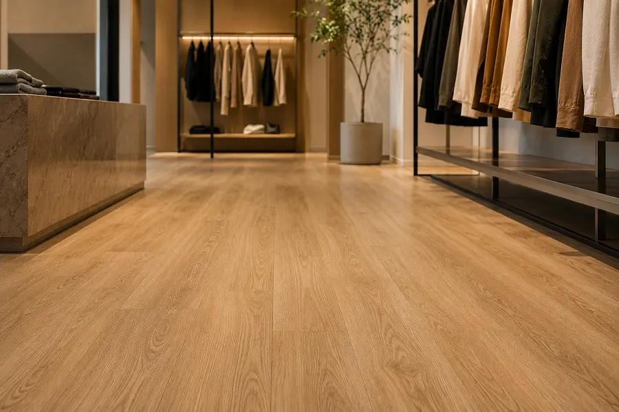 Commercial LVT retail flooring in a UAE design-led boutique