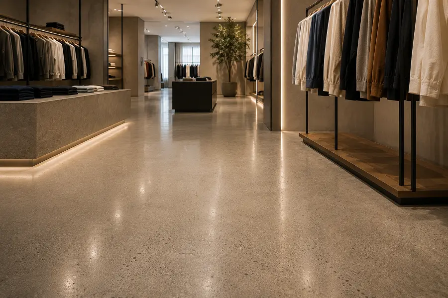 Fashion store and boutique retail flooring in a UAE shop